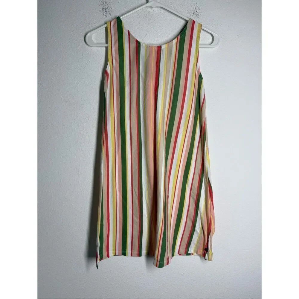 Roxy Girls Mini Dress Stripped White Green Size L (12) See Description